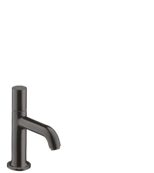 Standventil in Brushed Black Chrome mit einem zylindrischen Körper und einem abgerundeten Auslauf. Produkt von AXOR, geeignet für moderne Sanitäranlagen.